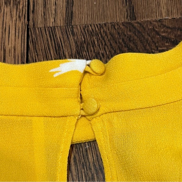 Free People Mustard Yellow Floral Blouse - Picture 9 of 11